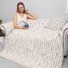 2 In 1 Zebra Print Throw Blanket & Pillow - Fashion CITY