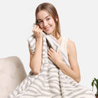 2 In 1 Zebra Print Throw Blanket & Pillow - Fashion CITY