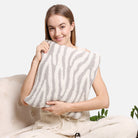 2 In 1 Zebra Print Throw Blanket & Pillow - Fashion CITY