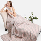 2 In 1 Houndstooth Print Throw Blanket & Pillow - Fashion CITY