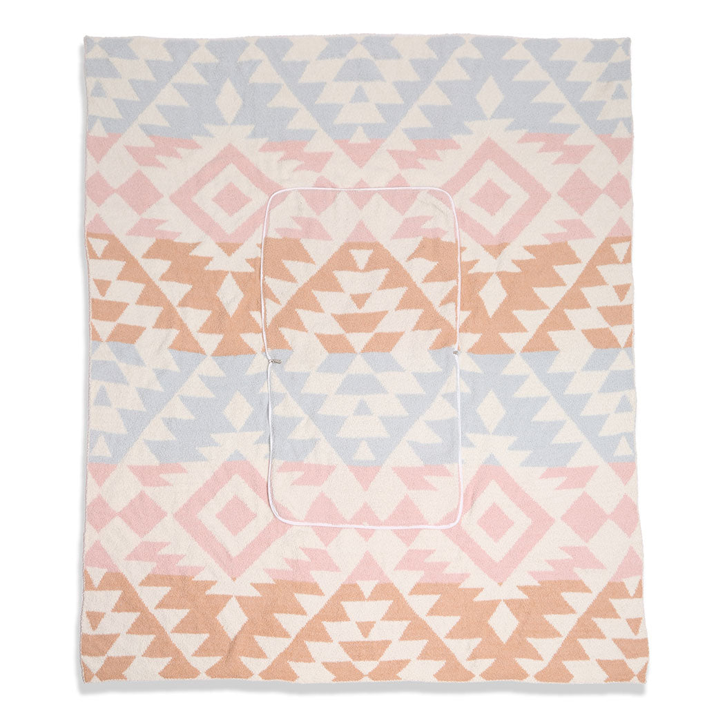 2 In 1 Boho Tribal Print Throw Blanket & Pillow - Fashion CITY