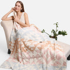 2 In 1 Boho Tribal Print Throw Blanket & Pillow - Fashion CITY