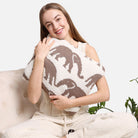 2 In 1 Elephant Print Throw Blanket & Pillow - Fashion CITY