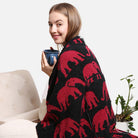 2 In 1 Elephant Print Throw Blanket & Pillow - Fashion CITY