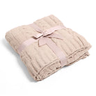 Braided Cable Knit Luxury Soft Throw Blanket - Fashion CITY