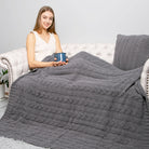 Braided Cable Knit Luxury Soft Throw Blanket - Fashion CITY