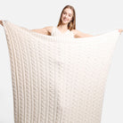 Braided Cable Knit Luxury Soft Throw Blanket - Fashion CITY