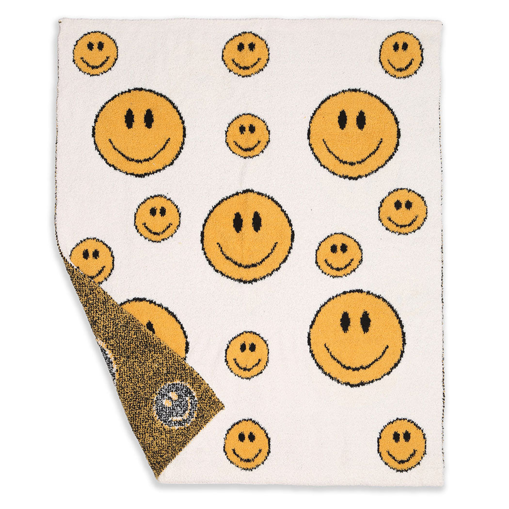 Happy Face Pattern Luxury Soft Throw Blanket - Fashion CITY