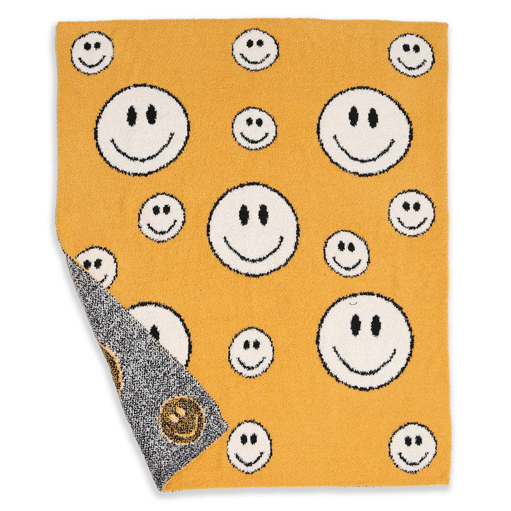 Happy Face Pattern Luxury Soft Throw Blanket - Fashion CITY