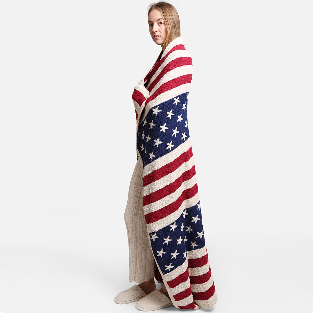 American Flag Print Luxury Soft Throw Blanket - Fashion CITY