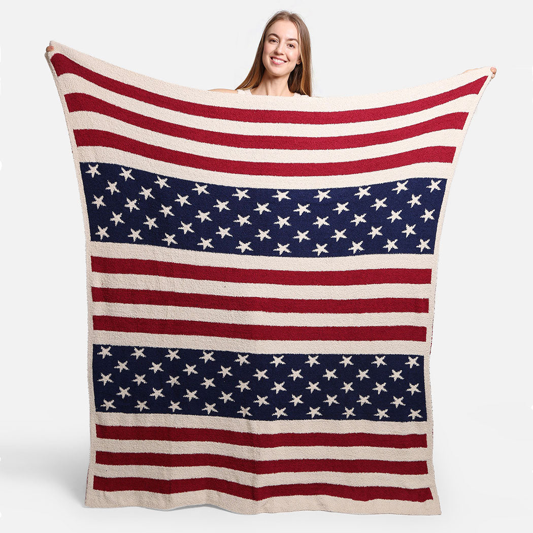 American Flag Print Luxury Soft Throw Blanket - Fashion CITY
