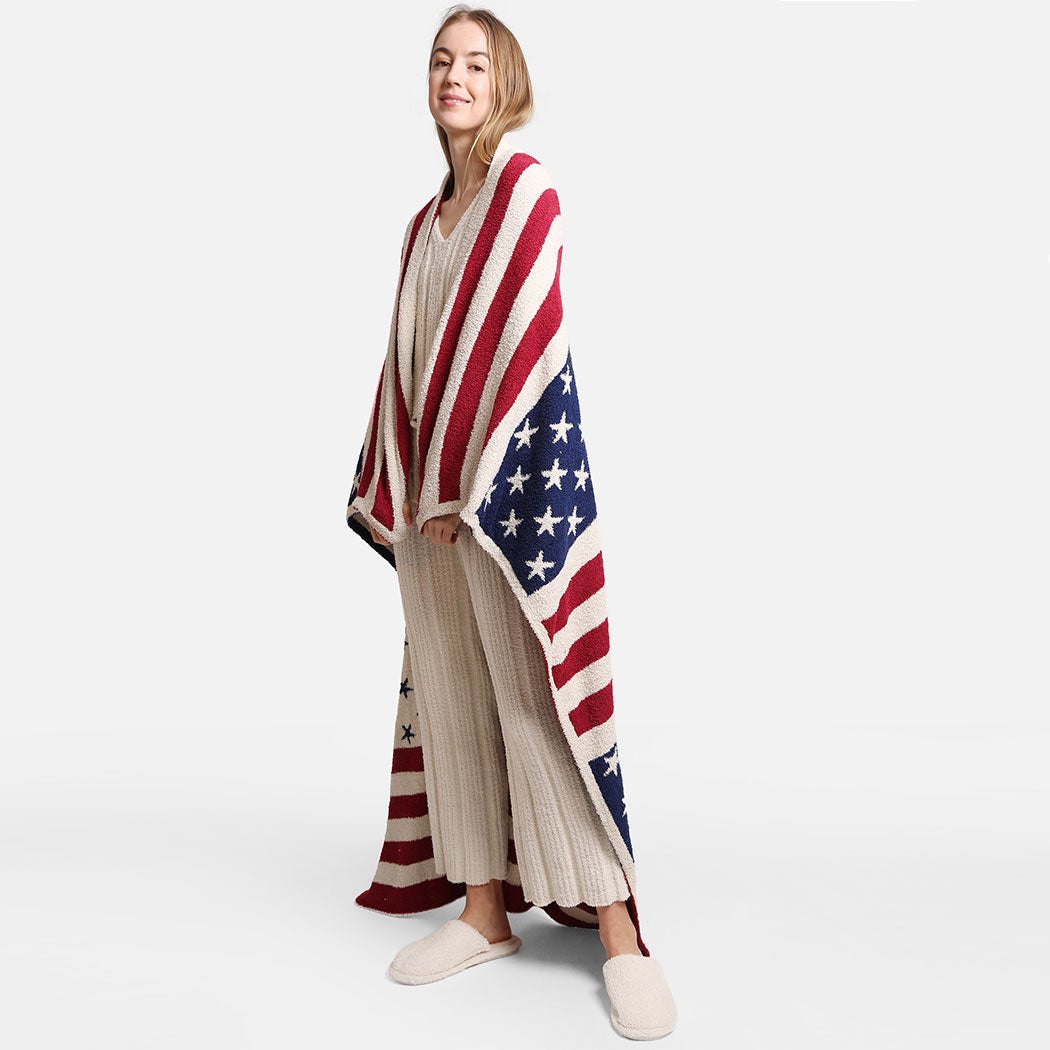 American Flag Print Luxury Soft Throw Blanket - Fashion CITY