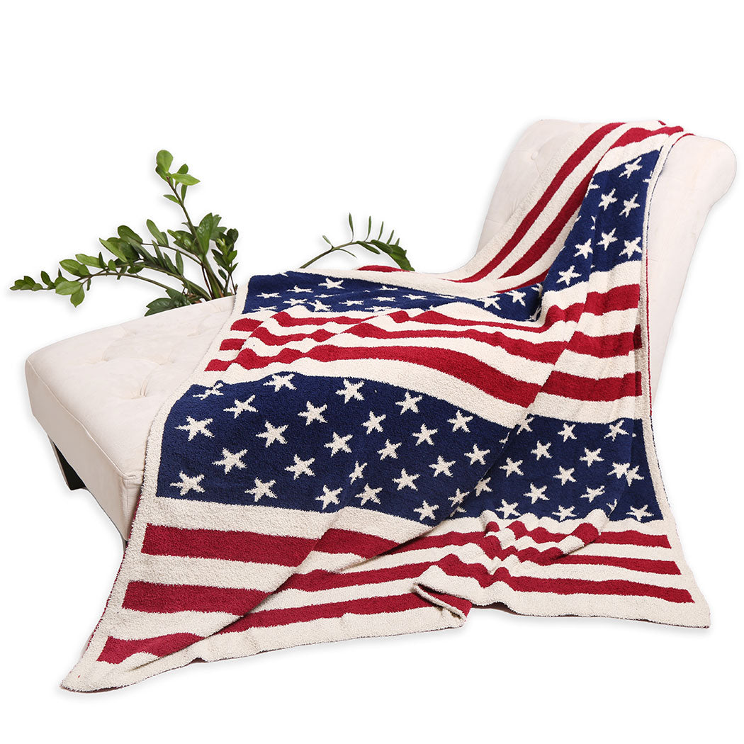 American Flag Print Luxury Soft Throw Blanket - Fashion CITY