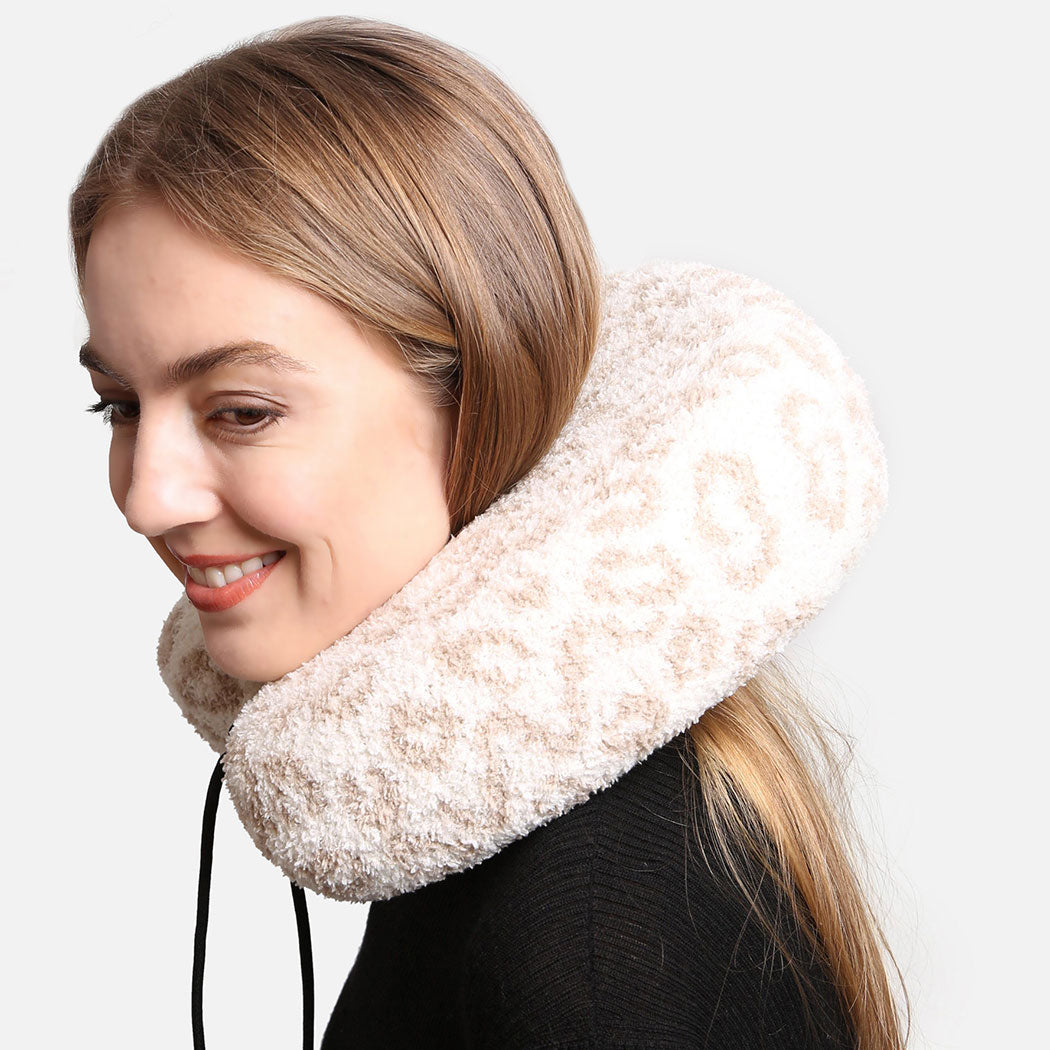 Soft Leopard Print Travel Neck Pillow - Fashion CITY