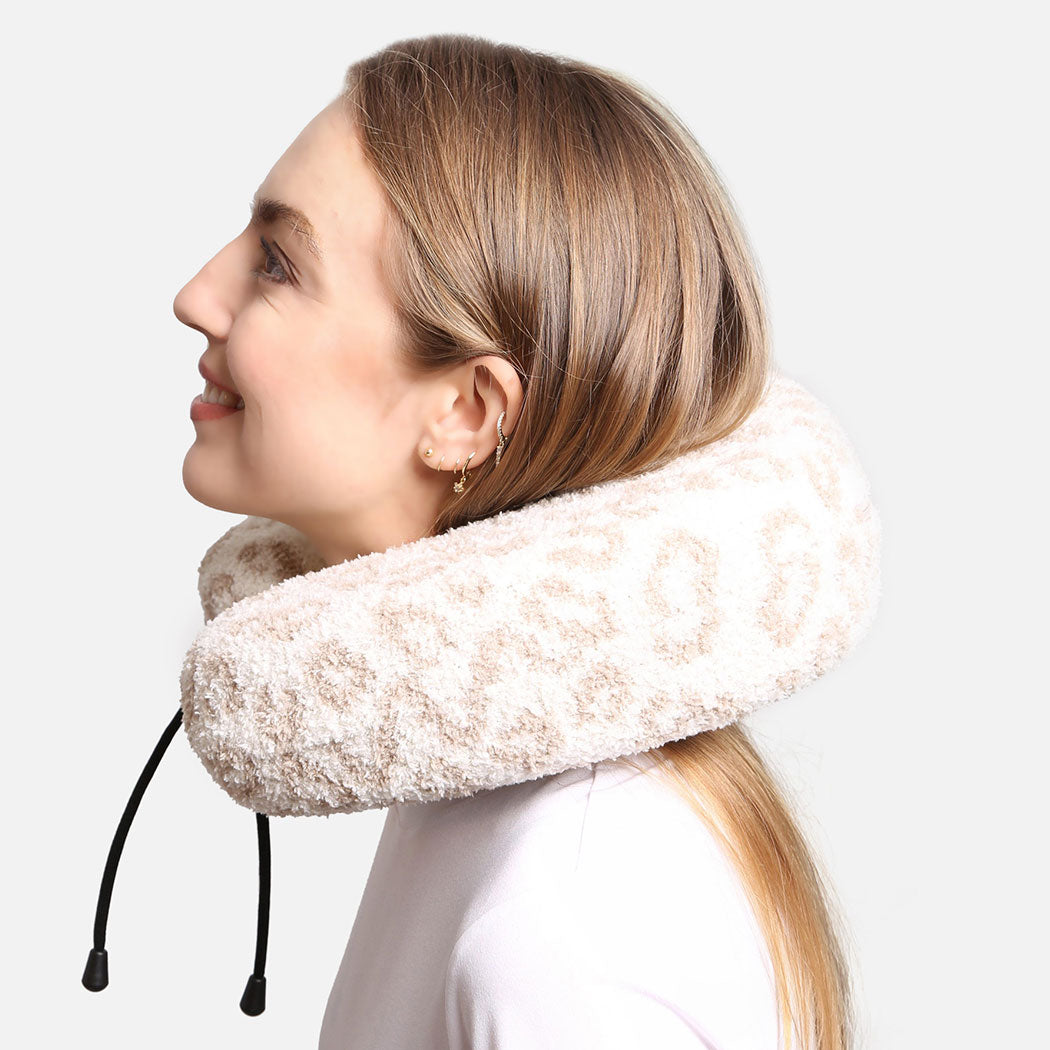 Soft Leopard Print Travel Neck Pillow - Fashion CITY