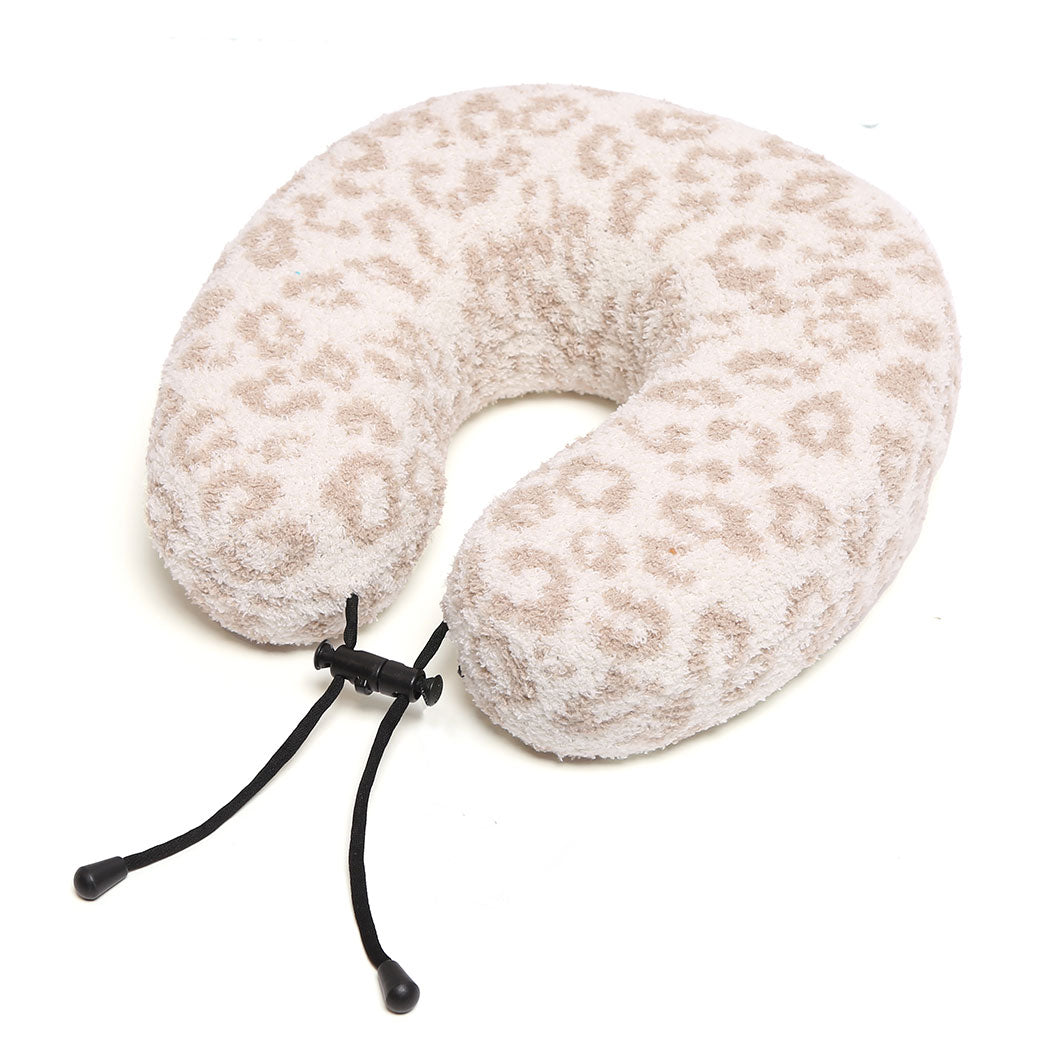 Soft Leopard Print Travel Neck Pillow - Fashion CITY