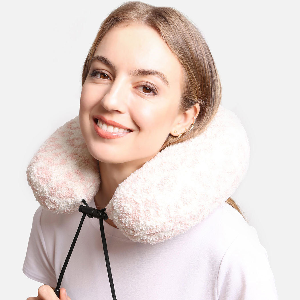 Soft Leopard Print Travel Neck Pillow - Fashion CITY