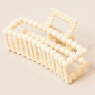 Rectangle Pearl Hair Clip Medium - Fashion CITY