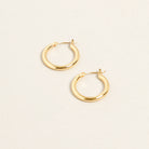 14k gold plated hoop earrings