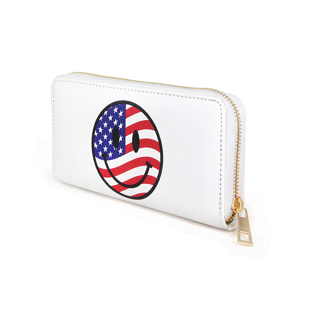 USA Flag in Happy Emotion Wallet - Fashion CITY