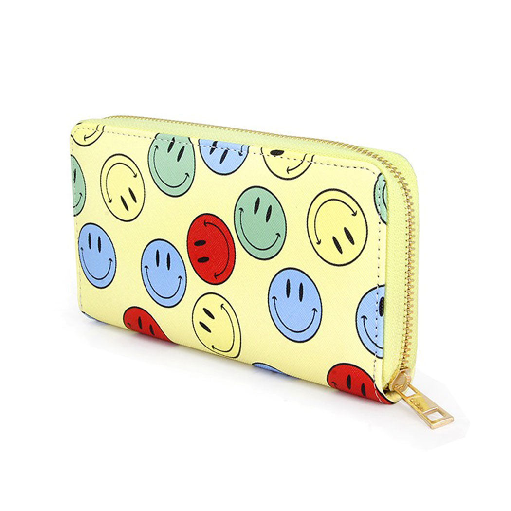 Colorful Smiley Faces Wallet - Fashion CITY