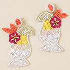 Multi Beaded Lemon Cocktail Dangle Earrings - Fashion CITY