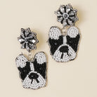 French Bulldog Frenchie Seed Bead Earrings - Fashion CITY