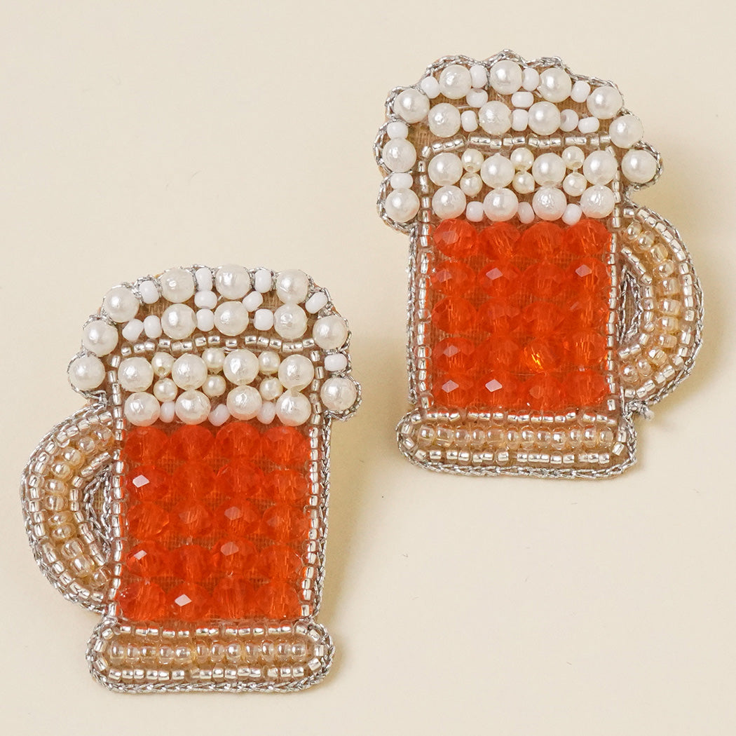 Beer Cups Beaded Earrings - Fashion CITY