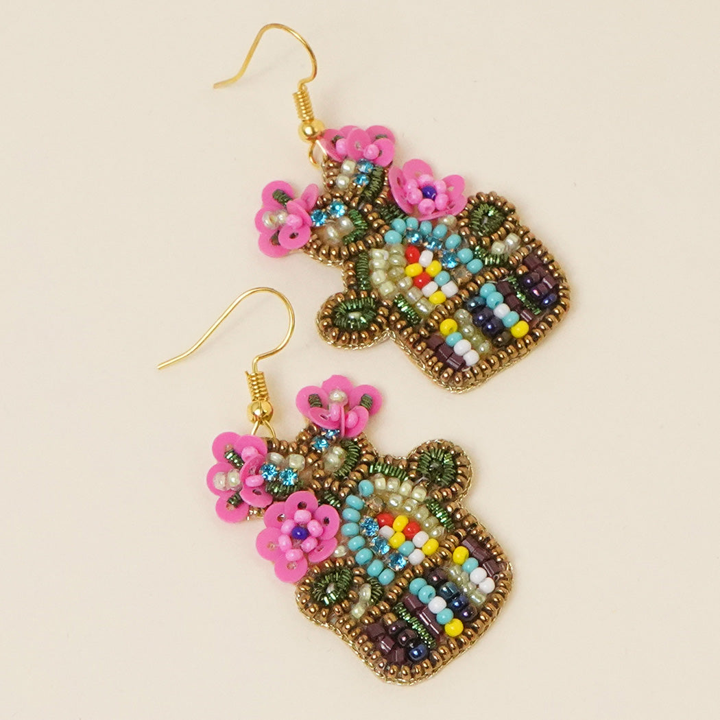 Gingerbread House Beaded Earrings - Fashion CITY