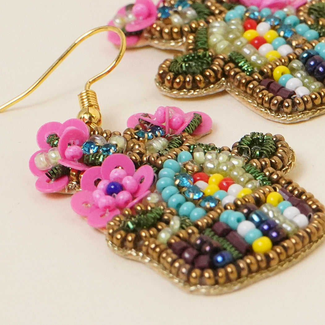 Gingerbread House Beaded Earrings - Fashion CITY