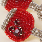 Red Wine Glass Beaded Earrings - Fashion CITY