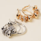 Rhinestone Decor Circle Drop Earrings - Fashion CITY