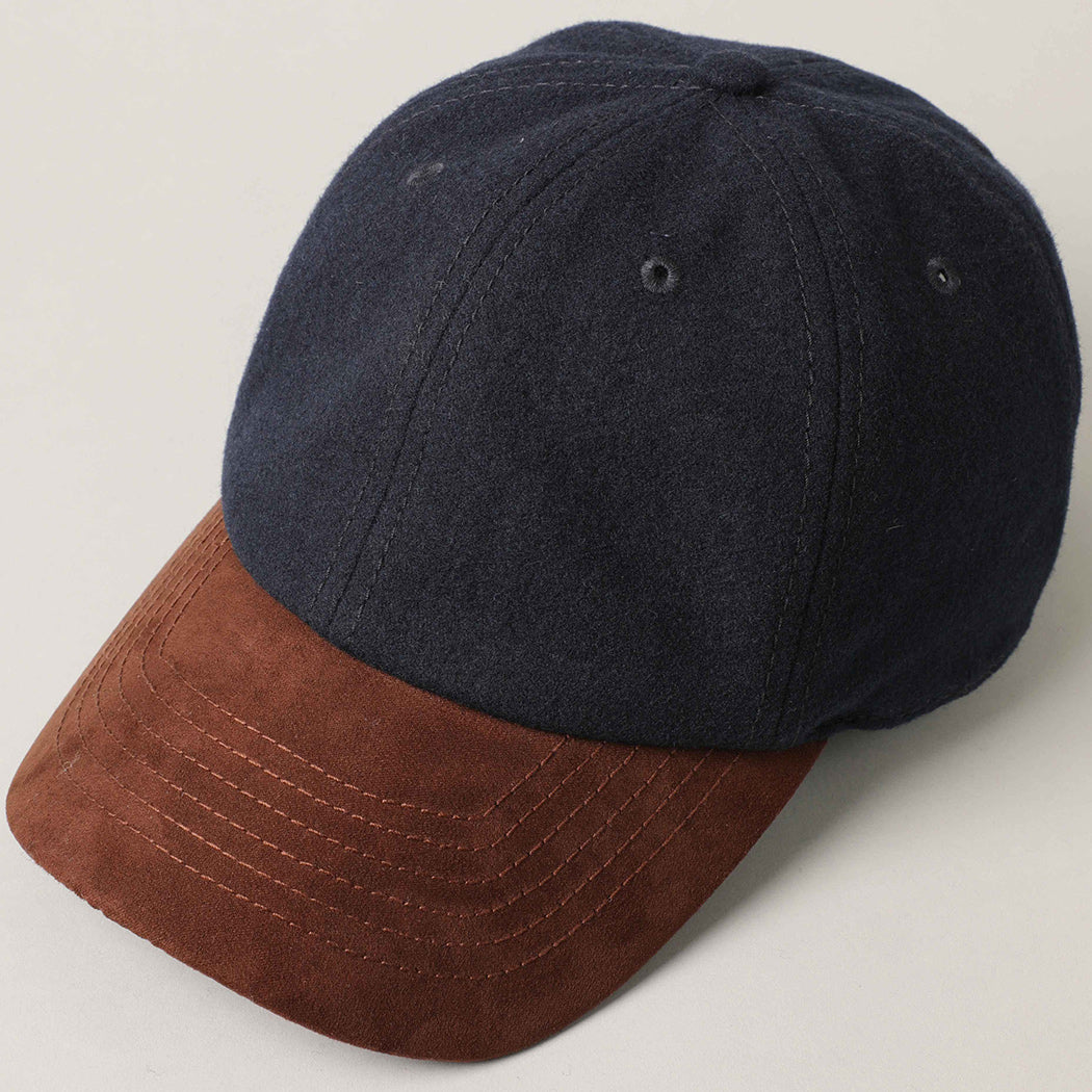 Wool Blend Casual Cap Baseball Fashion CITY Suede Hat w Visor –
