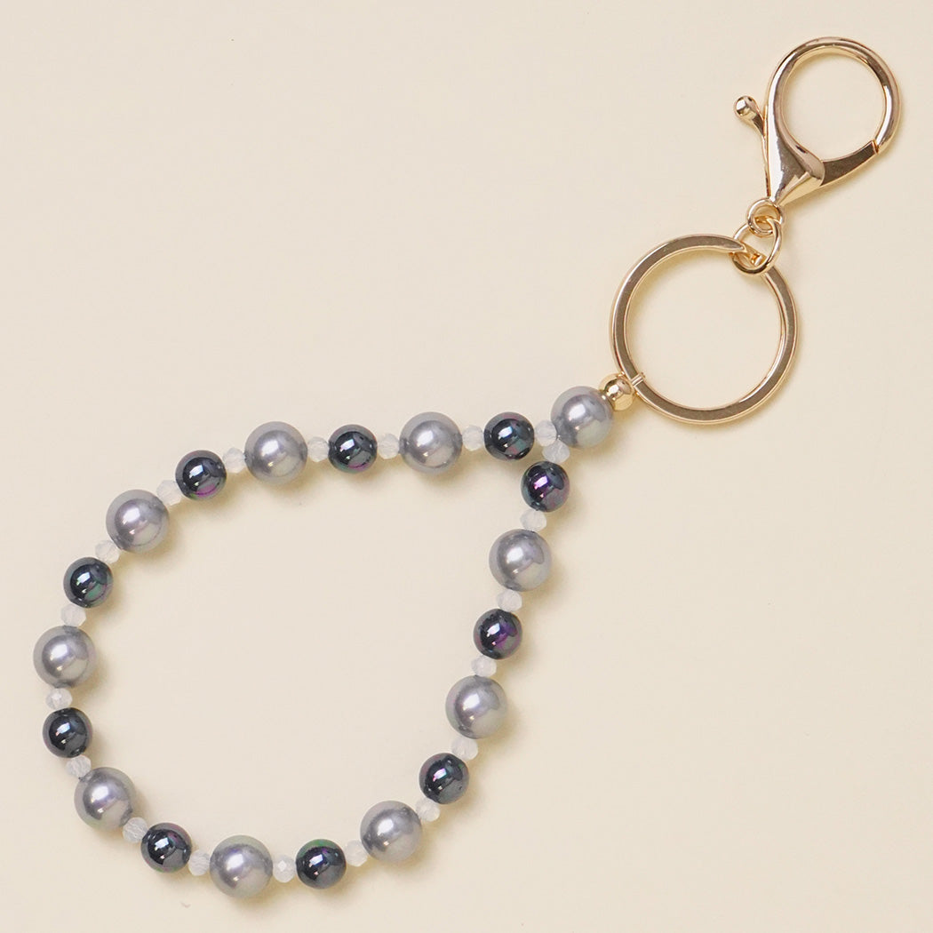 Pearl Beaded Chain Decor Keychain - Fashion CITY