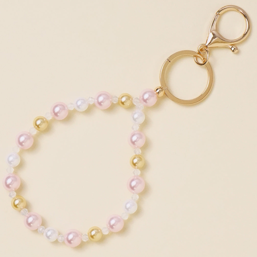 Pearl Beaded Chain Decor Keychain - Fashion CITY