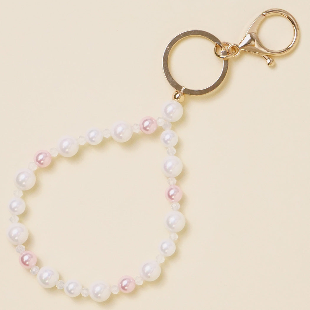 Pearl Beaded Chain Decor Keychain - Fashion CITY