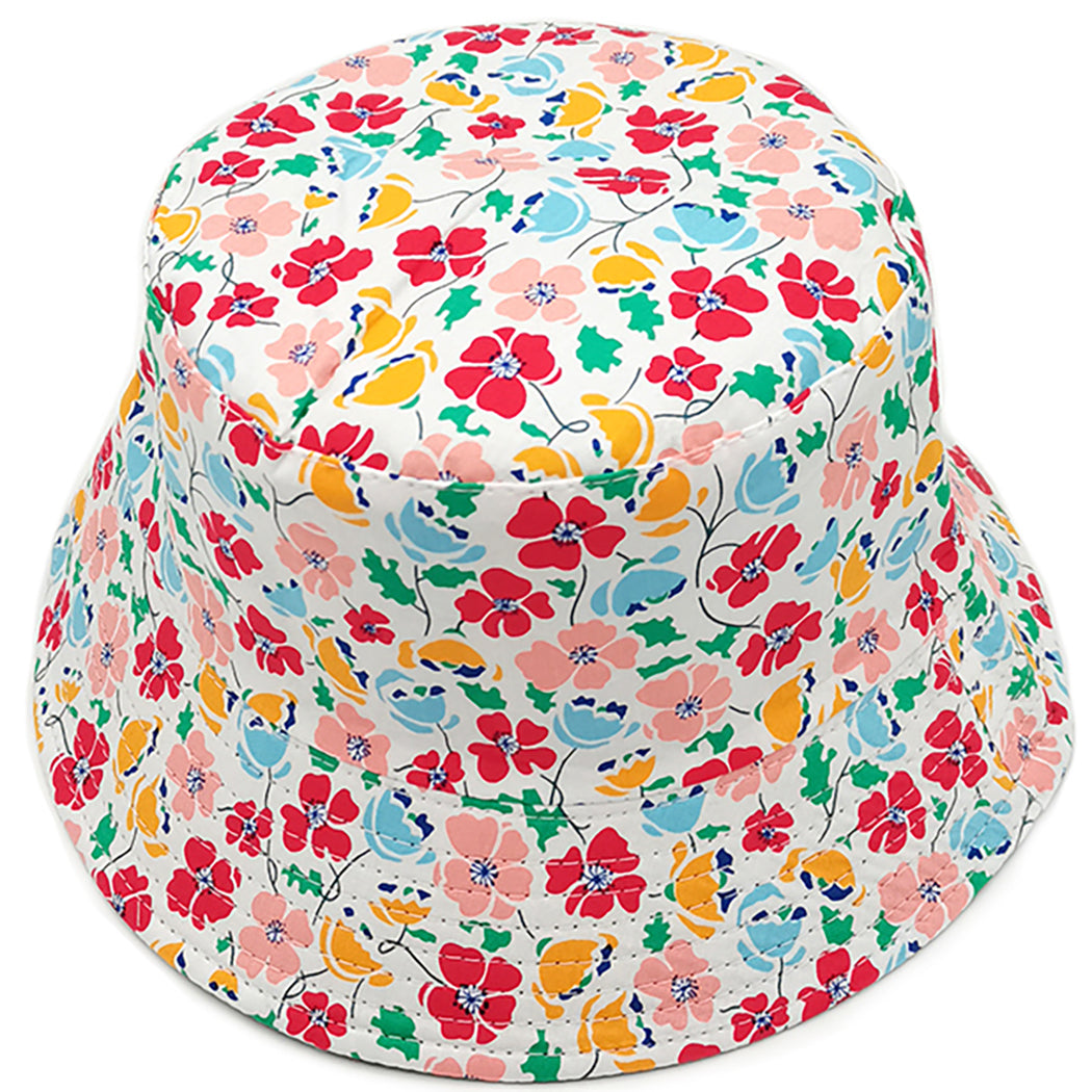 Mixed Floral Print Cotton Sun Bucket Hat - Fashion CITY