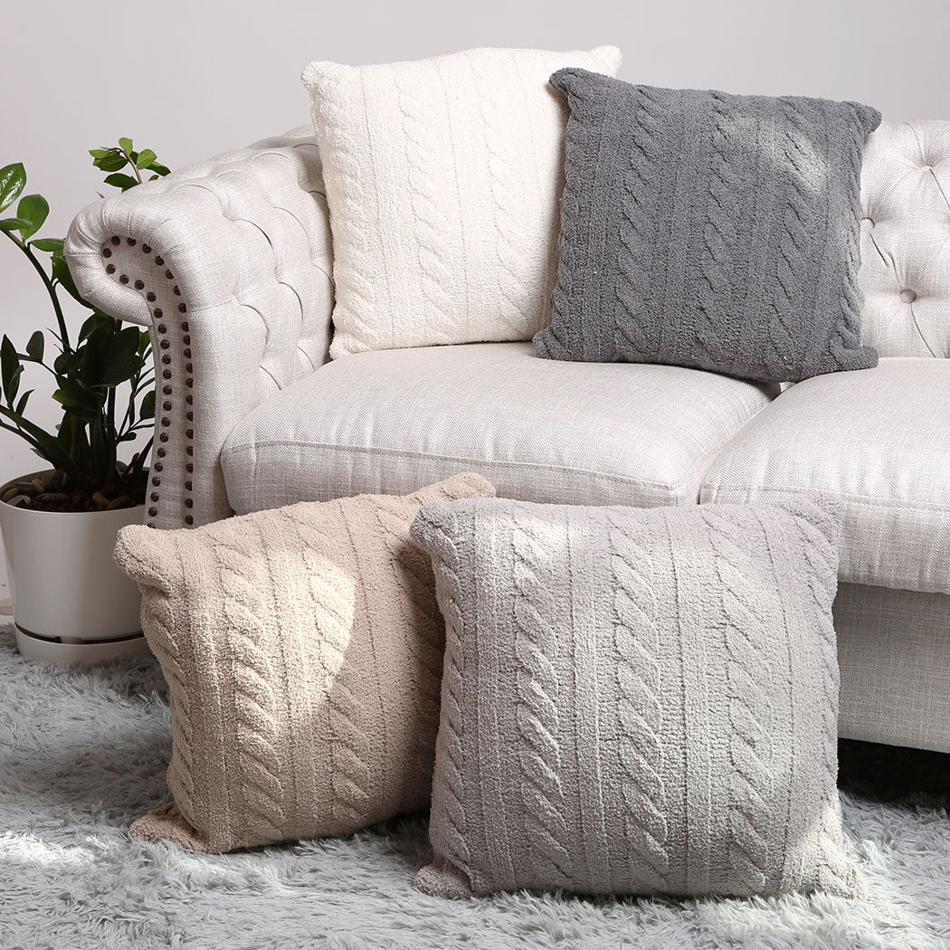 Braided Cable Knit Luxury Soft Cushion Cover - Fashion CITY