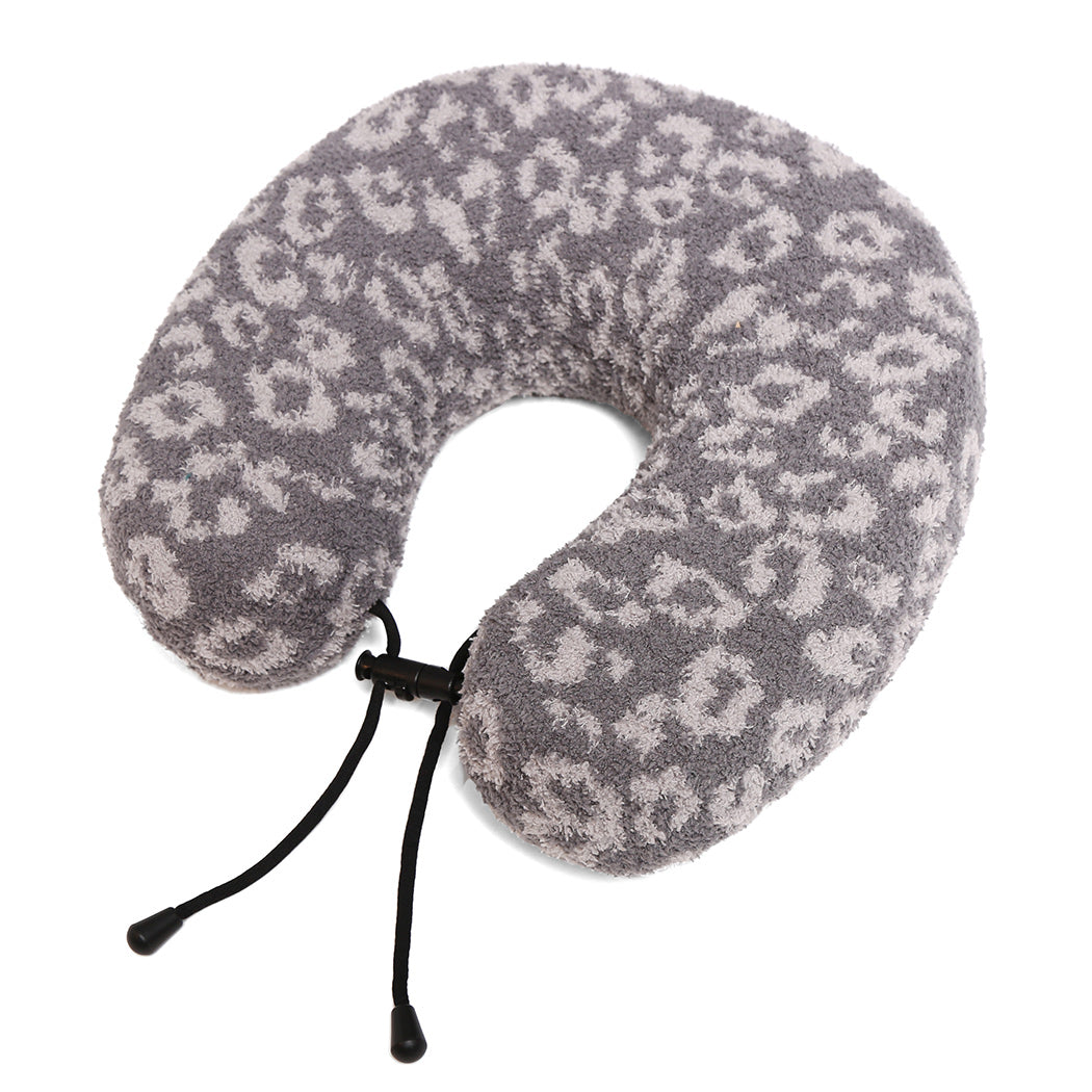 Soft Leopard Print Travel Neck Pillow - Fashion CITY