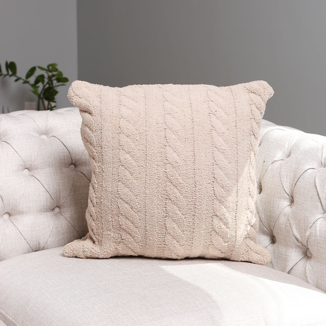 Braided Cable Knit Luxury Soft Cushion Cover - Fashion CITY